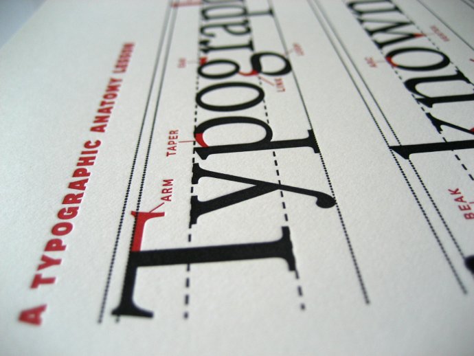 Typography - letter press type